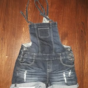 Overalls jean shorts